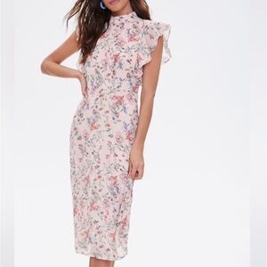 Forever 21 Floral Print Midi Dress